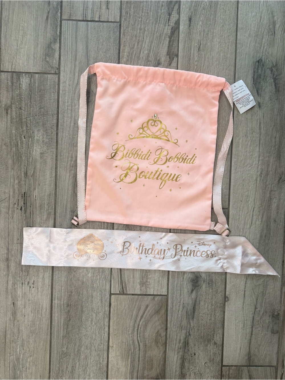 Bibbidi boutique Drawstring Bag & Birthday Princess Sash